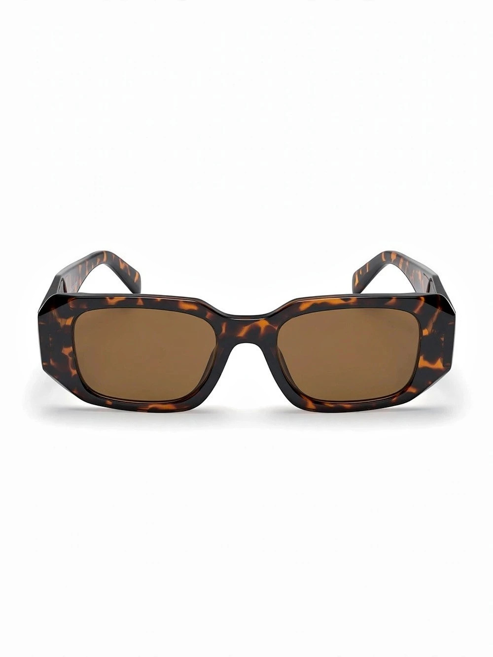 Prada SPR 12W Tortoise Square Sunglasses Brown & Black